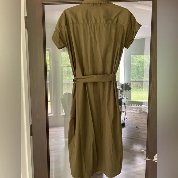 Chicos Olive Green Shirt Dress size 1P or 8/10 - Picture 4 of 5